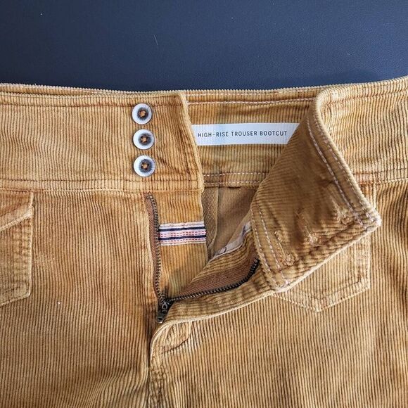 Pilcro Anthropologie Womens Bootcut High Rise Corduroy Pants Size 27 Orange Boho - Picture 5 of 11
